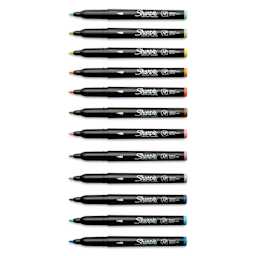 Sharpie Creative Acrylic Markers - Set of 12, Earth Tones, Fine Tip with caps off