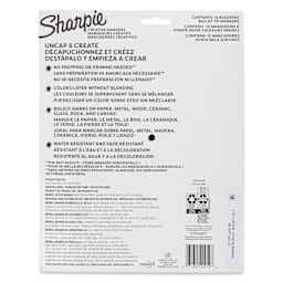 Sharpie Creative Acrylic Markers - Set of 12, Earth Tones Mineral, Bullet Tip back of packaging