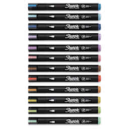 Sharpie Creative Acrylic Markers - Set of 12, Earth Tones Mineral, Bullet Tip with caps on