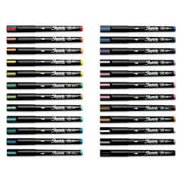Sharpie Creative Acrylic Markers - Set of 24, Classic and Earth Tones, Fine Tip with caps on