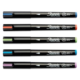 Sharpie Creative Acrylic Markers - Set of 5, Earth Tones, Fine Tip with caps on