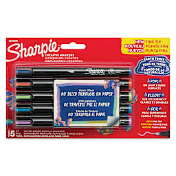 Sharpie Creative Acrylic Markers - Set of 5, Earth Tones, Fine Tip front of packaging