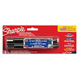 Sharpie Creative Acrylic Markers - Set of 2, Black and White, Fine Tip front of packaging