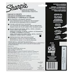 Sharpie Creative Acrylic Markers - Set of 12, Classic, Fine Tip back of packaging