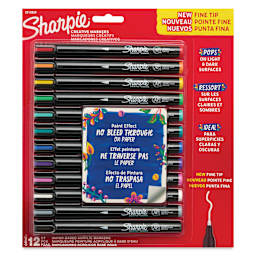 Sharpie Creative Acrylic Markers - Set of 12, Classic, Fine Tip front of packaging