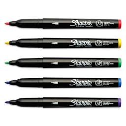 Sharpie Creative Acrylic Markers - Set of 5, Classic, Fine Tip with caps off
