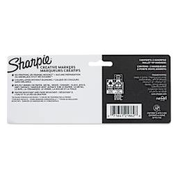 Sharpie Creative Acrylic Markers - Set of 2, Black and White, Bullet Tip back of the packaging