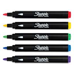 Sharpie Creative Acrylic Markers - Set of 5, Bullet Tip with caps off