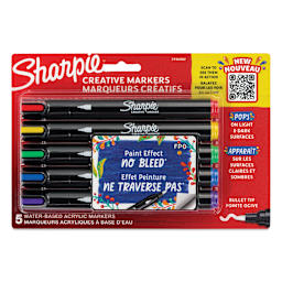Sharpie Creative Acrylic Markers - Set of 5, Bullet Tip front of the packaging