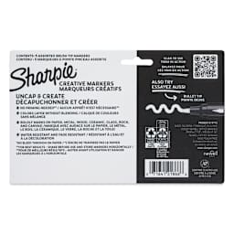 Sharpie Creative Acrylic Markers - Set of 5, Brush Tip back of the packaging