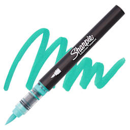 Sharpie Creative Acrylic Marker - Lake Green, Brush Tip - Marker and Swatch