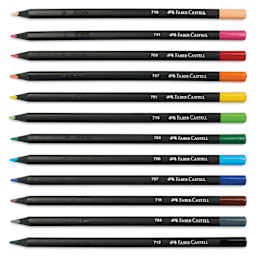 Faber-Castell Black Edition Colored Pencils - Assorted Colors, Set of 12