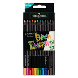 Faber-Castell Black Edition Colored Pencils - Assorted Colors, Set of 12, front of the packaging