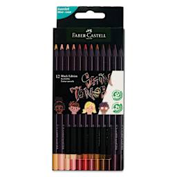 Faber-Castell Black Edition Colored Pencils - Skin Tones, Set of 12, front of the packaging