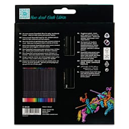 Faber-Castell Black Edition Colored Pencils - Assorted Colors, Set of 24, back of the packaging