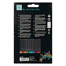 Faber-Castell Black Edition Colored Pencils - Assorted Colors, Set of 36, back of the packaging