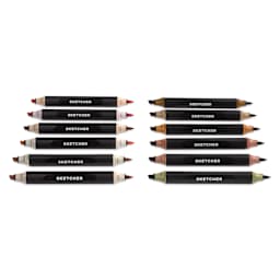 Molotow Sketcher Twin Graphic Markers - Character Kit, Set of 12, markers laid out