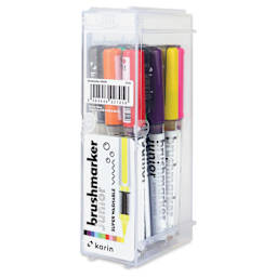 Karin Brushmarker Pro Junior Washable Markers - Set of 12, markers in packaging