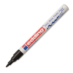Edding Gloss Paint Marker - Black, Calligraphy Nib, 1-5 mm, cap off