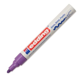 Edding Gloss Paint Marker - Violet, Round Nib, 2-4 mm, cap off