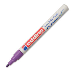 Edding Gloss Paint Marker - Violet, Round Nib, 1-2 mm, cap off