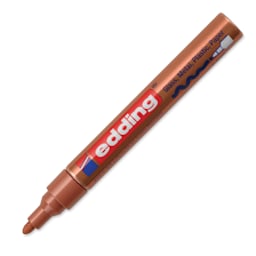 Edding Gloss Paint Marker - Copper, Round Nib, 2-4 mm, cap off