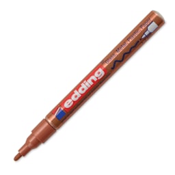 Edding Gloss Paint Marker - Copper, Round Nib, 1-2 mm, cap off