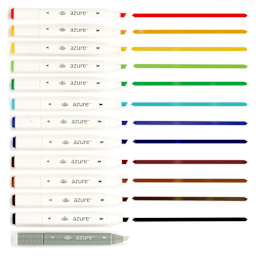 Royal & Langnickel Azure Dual Tip Markers - Set of 78, Classroom Pack, color swatches