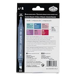 Royal & Langnickel Azure Dual Tip Markers - Set of 7, Dusk Colors, back oft he packaging