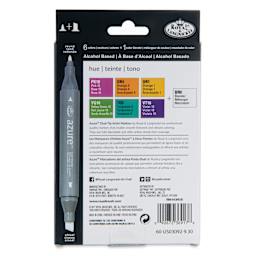 Royal & Langnickel Azure Dual Tip Markers - Set of 7, Hue Colors, back of the packaging