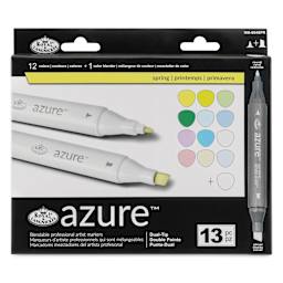 Royal & Langnickel Azure Dual Tip Markers - Set of 13, Spring Colors, front of the packaging