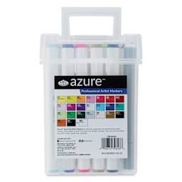 Royal & Langnickel Azure Dual Tip Markers - Set of 24, Basic Colors, back of the carrying case