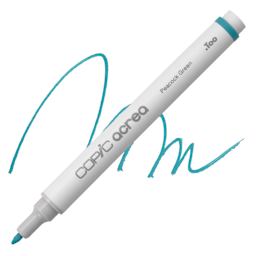 Copic Acrea Paint Marker - Peacock Green 023, marker and swatch