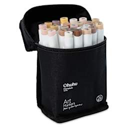 Ohuhu Honolulu B Dual Tip Marker Sets - Set of 24, Skin Tones