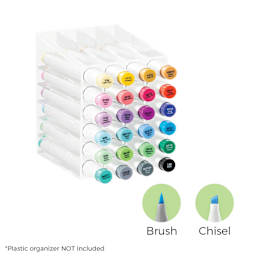 Ohuhu Honolulu Dual Tip Marker Set - Set of 24, Basic Colors, included colors