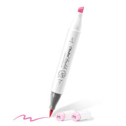 Ohuhu Honolulu Dual Tip Marker Set - Set of 48, Pastel Colors of Sweetness, brush and chisel tips