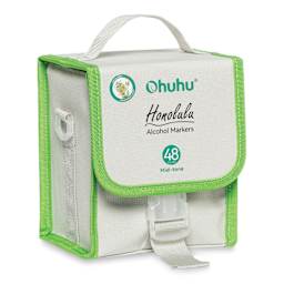 Ohuhu Honolulu Dual Tip Marker Set - Set of 48, Mid-Tone Colors, front of case