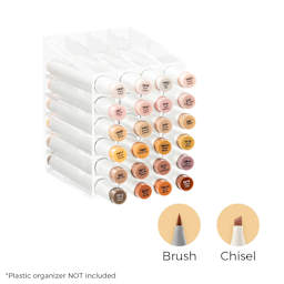 Ohuhu Honolulu Dual Tip Marker Set - Set of 24, Skin Tone, included colors