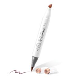 Ohuhu Honolulu Dual Tip Marker Set - Set of 24, Skin Tone, brush and chisel tips