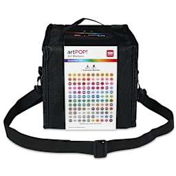 artPOP! Chisel and Brush Dual Tip Alcohol Art Marker Set - Set of 121, Assorted, back of packaging