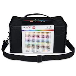 artPOP! Chisel and Brush Dual Tip Alcohol Art Marker Set - Set of 321, Assorted, back of packaging