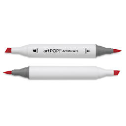 artPOP! Chisel and Brush Dual Tip Alcohol Art Marker, front and back of marker