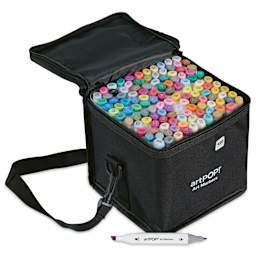 artPOP! Chisel and Fine Dual Tip Alcohol Art Marker Set - Set of 121, Assorted, open packaging