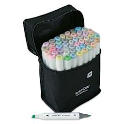 artPOP! Chisel and Fine Dual Tip Alcohol Art Marker Set - Set of 49, Pastel, open packaging