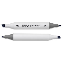 artPOP! Chisel and Fine Dual Tip Alcohol Art Marker Sets, front and back of marker