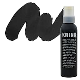 Krink K-24 Paint Marker - Black, swatch and marker