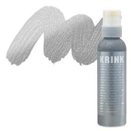 Krink K-24 Paint Marker - Silver, swatch and marker
