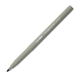 Liqui-Mark Permanent Markers- Pkg of 12, Black, Extra Fine Tip single marker with cap off