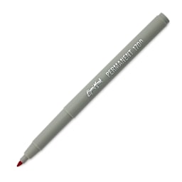 Liqui-Mark Permanent Markers- Pkg of 12, Red, Extra Fine Tip single marker with cap off
