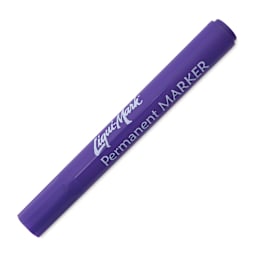 Liqui-Mark Permanent Markers- Pkg of 12, Purple, Chisel Tip single marker with cap on